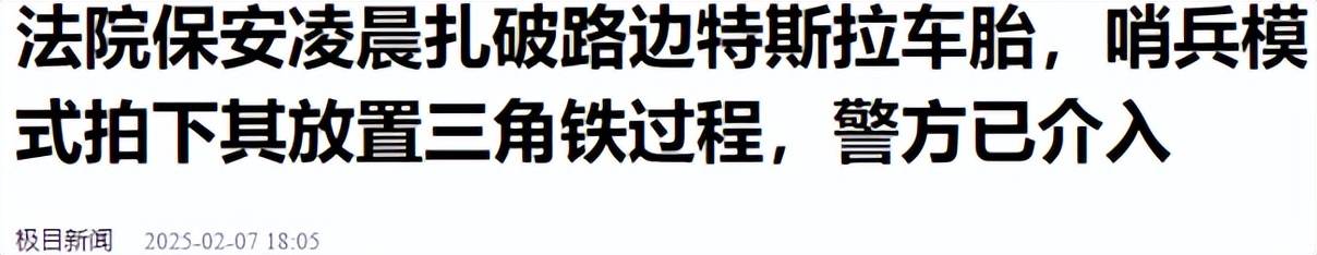 后续阳江扎胎事件后又扎特斯拉轮胎半岛游戏网址哨兵启动作案人是保安(图4)